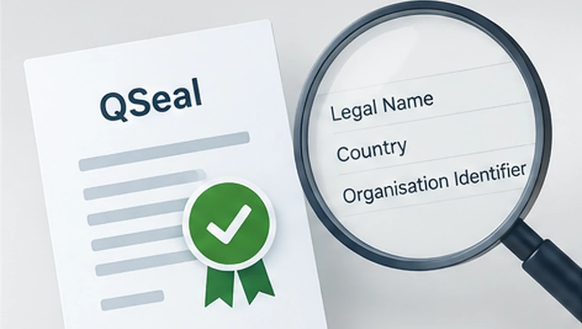 QSeal certificate attributes and verification requirements